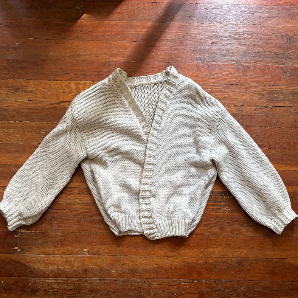 DAZY Ivory Knit Cardigan Sweater Size S